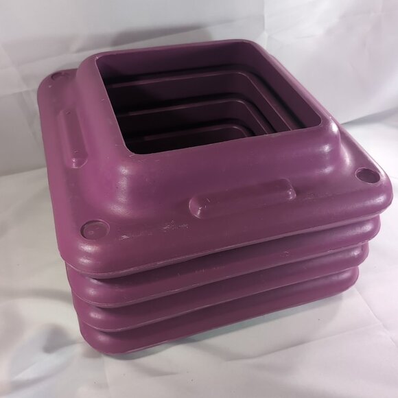 Set Lot of 4 The Step Original Aerobics Platform Purple 16" x 16" Risers Only - Picture 2 of 13